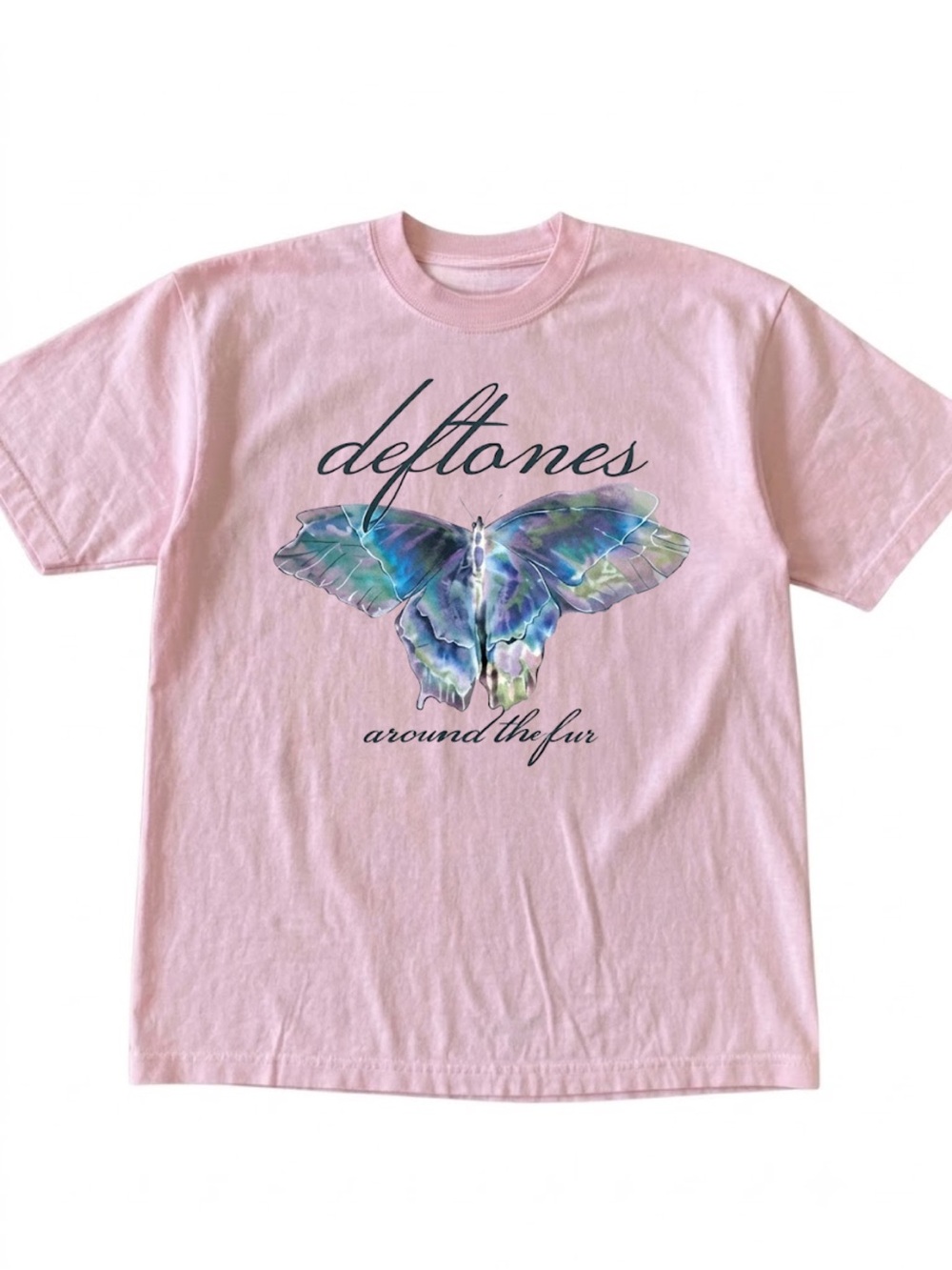 Gildan Pink Butterfly Graphic Tee
